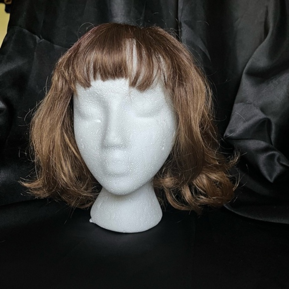Stylish Brown, Burgundy accent~Wig for Women~free caps~